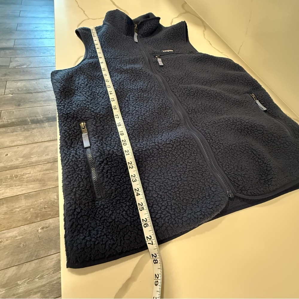 Patagonia Retro Pile Vest Men's XL Blue Navy Full Zip Pile Fleece Outdoor - Picture 15 of 15